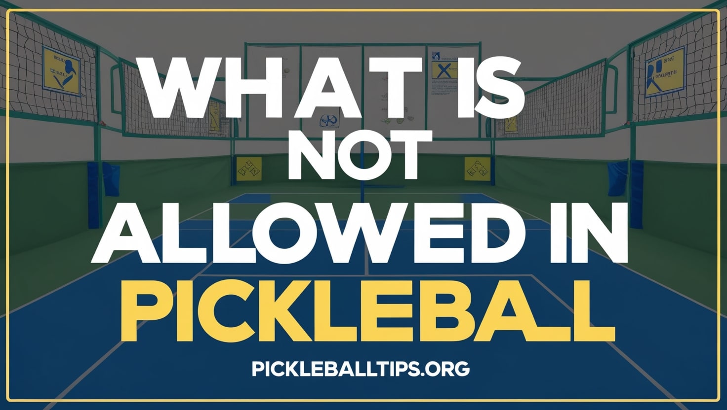 What Is Not Allowed in Pickleball