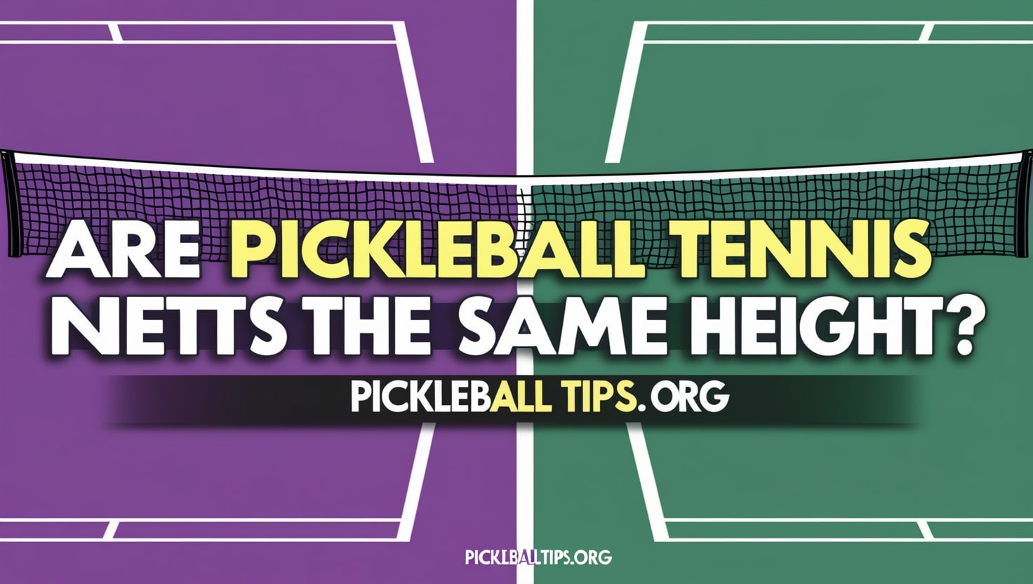 are pickleball and tennis nets the same height